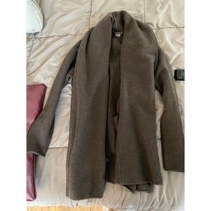 Brown Vince Sweater with Leather Trim NWOT